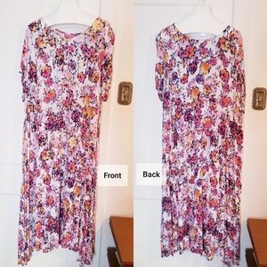 3X (30-32W) Maxi Crinkle Dress